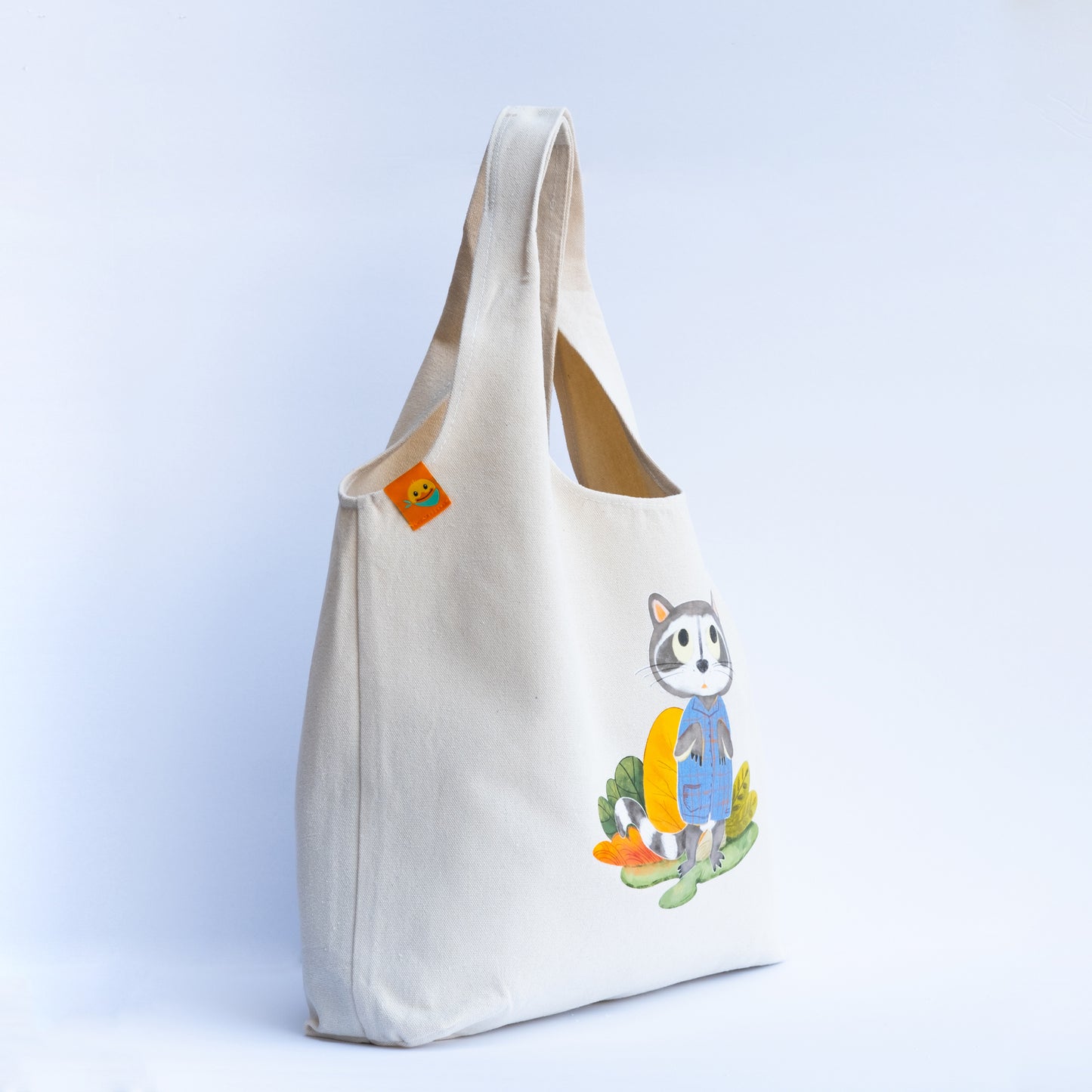 Canvas Grocery Bags-Raccoon