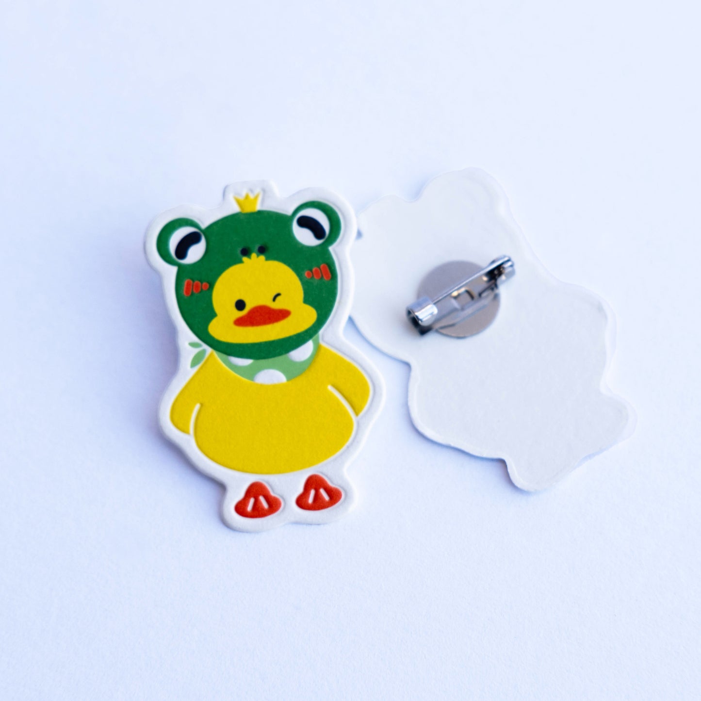 Dada Letterpress Pin Badge-The Frog Ducky
