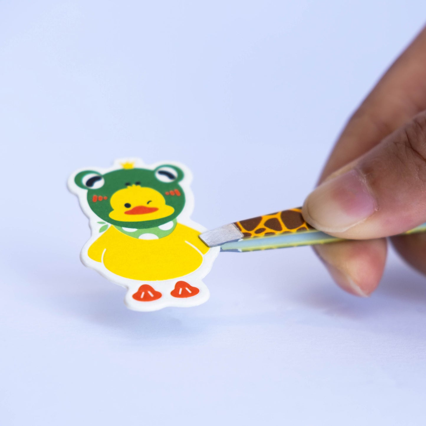Dada Letterpress Pin Badge-The Frog Ducky