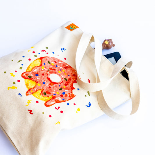 Canvas tote-Donut Worry